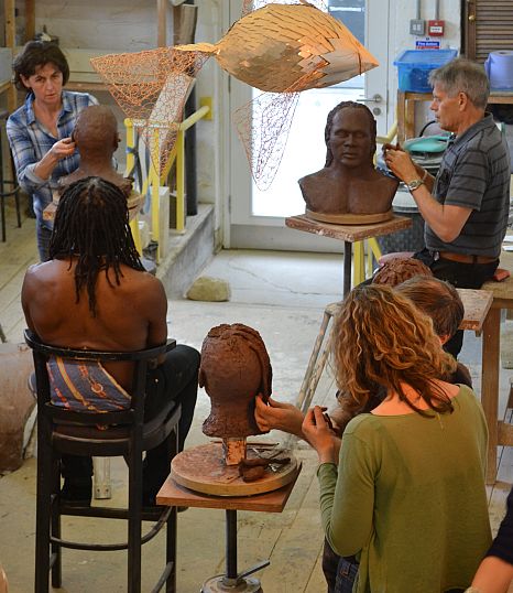 A sculpture workshop in progress at New Brewery Arts.